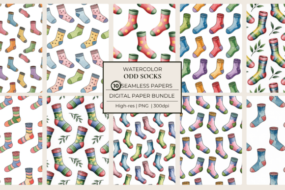 Bring Fun and Creativity to Your Projects with Odd Socks Seamless Papers