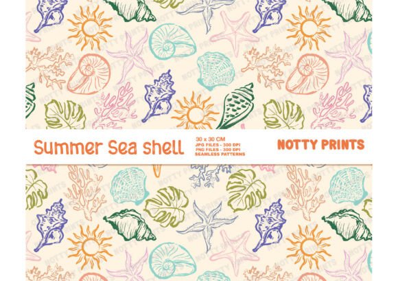 Cute Sea Shell Seamless Pattern: A Versatile Design Element for Modern Creative Projects