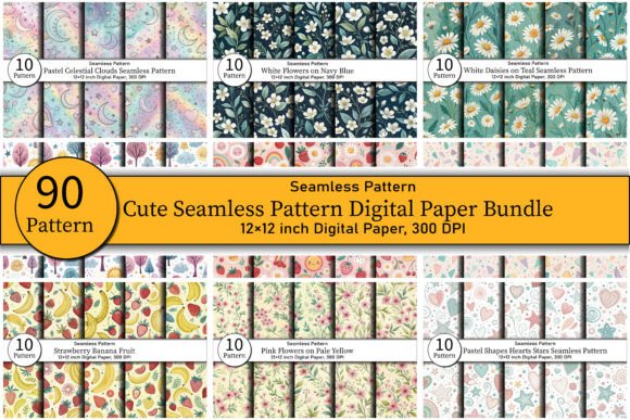 Cute Seamless Pattern Digital Paper