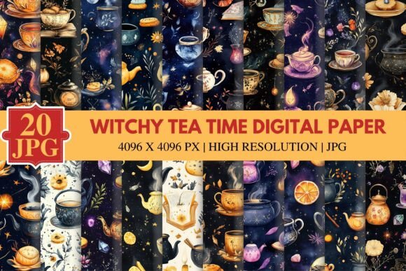 Enhancing Creative Projects with Witchy Tea Time Digital Paper