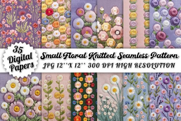 Exploring the Charm of Small Floral Knitted Seamless Patterns in Design