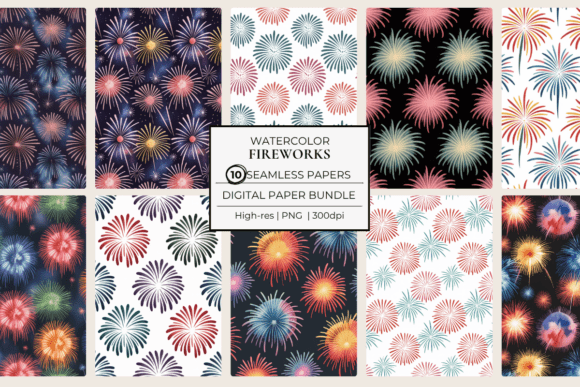 Fireworks Seamless Papers Festive