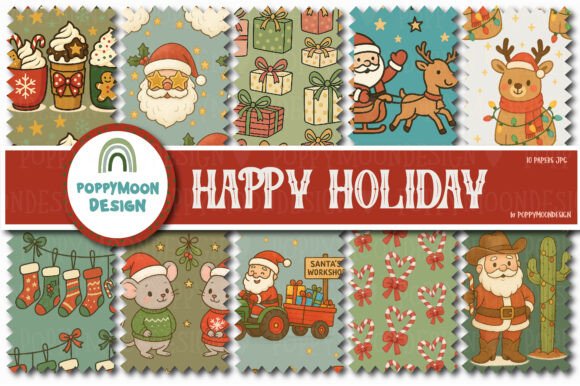 Happy Holiday Paper Set: Strategic Use for Creative and Professional Projects