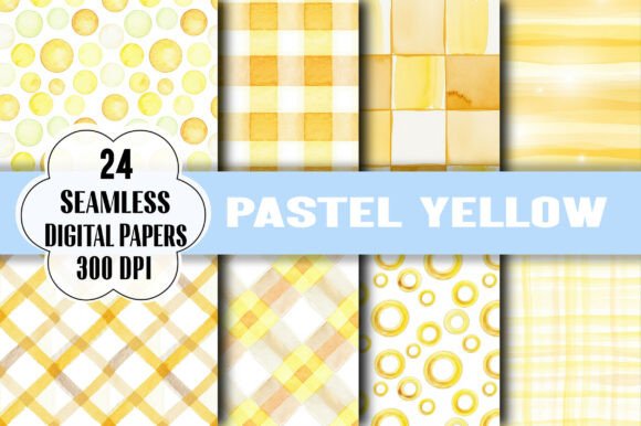 Pastel Yellow Pattern Watercolor: A Versatile Tool for Creative Projects