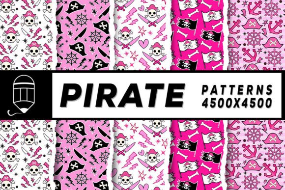 Pirate Digital Paper Pack – Elevate Your Creative Projects with Bold, Adventure-Themed Designs