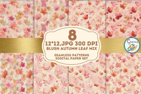 Seamless Paper Blush Autumn Leaf Mix: A Strategic Design Asset for Fall-Themed Creativity