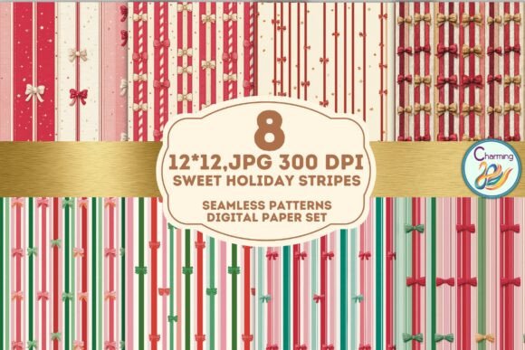 Seamless Paper Sweet Holiday Stripes: A Designer's Essential for Seasonal Creativity
